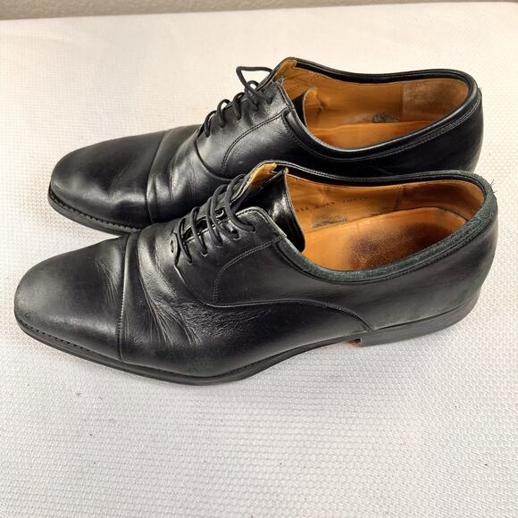 Magnanni Black Cap Toe Oxfords Shoes, Made‎ in Spain, Men\'s Size 10 D main image 13